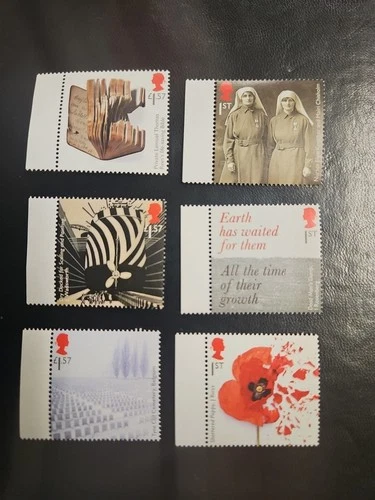 Great Britain 2017 WWI Anniversary, 3632-7 Mint NH