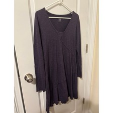 Horny toad & co sz L purple oblique v dress asymmetrical EUC