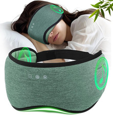 Sleep Headphones with Bluetooth 5.4 Sleep Mask, Bamboo Cotton Music Wireless Blu