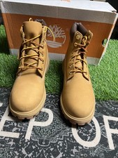 Timberland Women's Junior s 6" Premium Waterproof Boots Wheat Nubuck Size 5