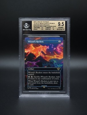 BGS 9.5 Wizard's Rockets Borderless Foil Promo #0400 LotR MTG - POP 1 Worldwide
