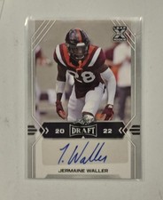JERMAINE WALLER 2022 LEAF DRAFT AUTOGRAPH ROOKIE INSERT #BA-JW2 VIRGINIA TECH