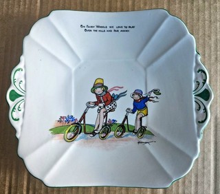 Vintage Shelley Nursery Plate "Playtime series" Dated 1927 GT60