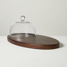 Wood Cheese Board with Cloche - Hearth  Hand with Magnolia
