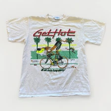 Vintage Cheetos Shirt Mens M Get Hot 90s Promo Chester White Cotton Junk Food