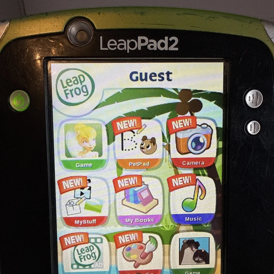 LeapFrog LeapPad 2 Explorer Learning Tablet Green Tablet, Games, Purple Case - Image 3 of 4