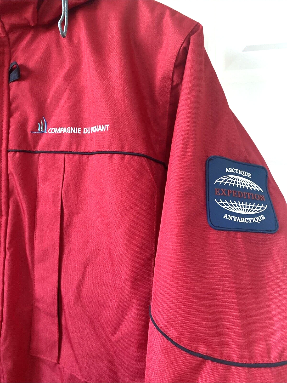 Compagnie Du Ponant 88 Parka Ski Jacket Coat Full Zip Men's M Red Hood image 8