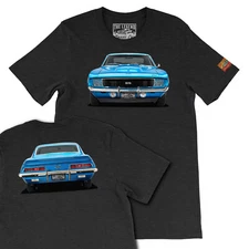 1969 Camaro RS SS Vintage Car Tee Shirts, Classic Car Tshirts