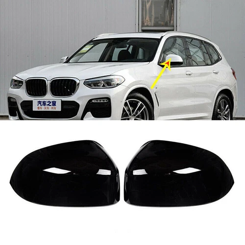 Rearview Mirror Cap Cover For BMW X3 X4 G01 G02 2018-2022 2019 2020 Gloss Black