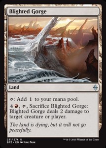 Blighted Gorge x4 - Battle for Zendikar - NM-Mint, English - Battle for Zendikar