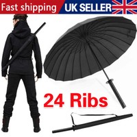 Heavy Duty Large Japanese Katana Warrior Ninja Style Anime Windproof Umbrella UK