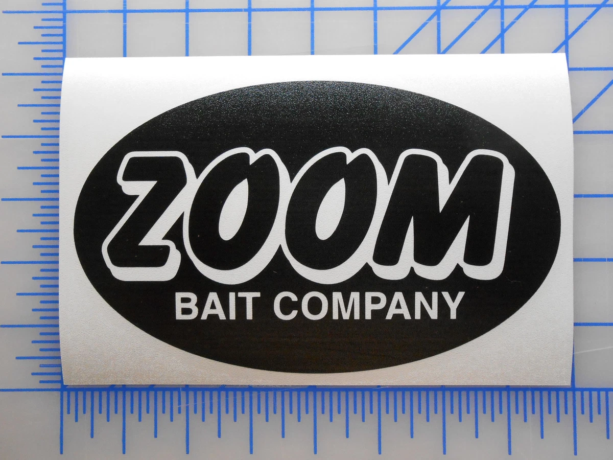 ZOOM Bait Logo Decal Sticker 5.5 7.5 9.5 Plastics Bass Worm Jig Lizard  Grub