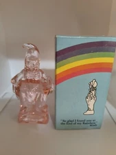 Pink Vintage MOSSER GLASS CLOWN 4.5” 1983 Nib  MINDY 