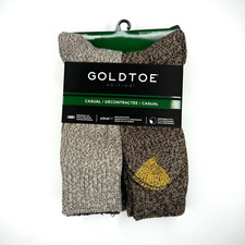 GOLD TOE Mens Casual 6 Pairs Show Crew Socks Shoe Size 6-12.5 Multicolor Heather