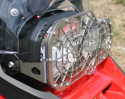 Rugged Roads BMW F650 F800GS F700GS Headlight Protector Kit (Black metal/Lexan)