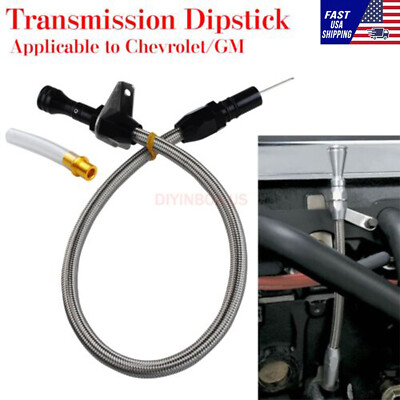 Stainless Flexible Dipstick Fits GM Chevy TH350 TH400 Turbo - Foto 9