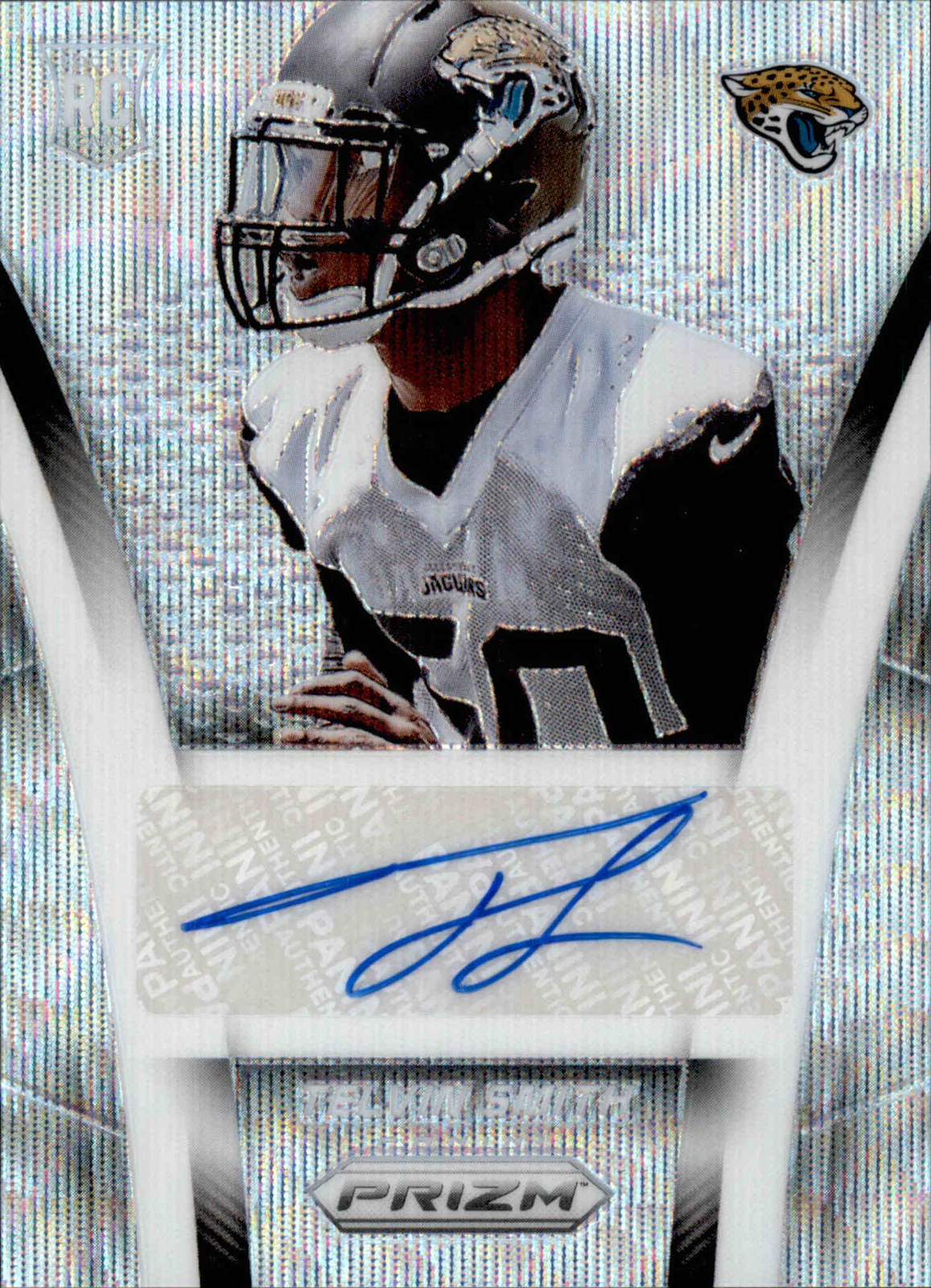 Telvin Smith Panini Prizm Autograph Rookies #ARTS Light Blue Wave Prizm