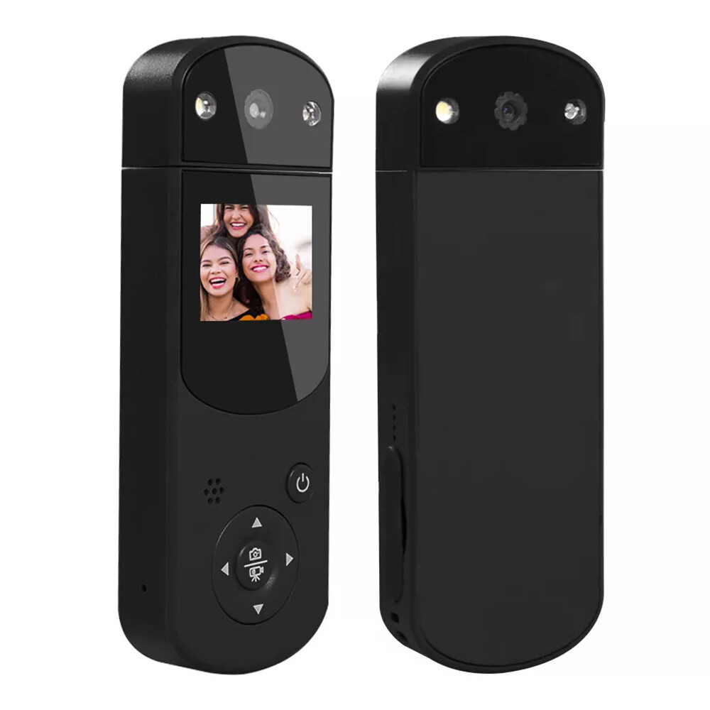 1080P Mini Police Body Cam with HD LED and 270° Handheld Video Recording-image