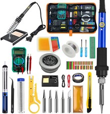 Soldering Iron Electric Gun Adjustable Temperature Welding Solder Wire Kit 60W