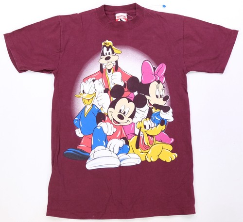 Rare Vintage MICKEY INC Goofy Pluto Minnie Donald T Shirt 90s Disney Red Size S