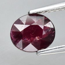 RUBELLITE TOURMALINE 0.84 ct Pinkish Purple Oval 6.8x6.0x3.1mm Natural Untreated