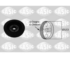 Pulley, crankshaft SASIC 5150k40 for Peugeot