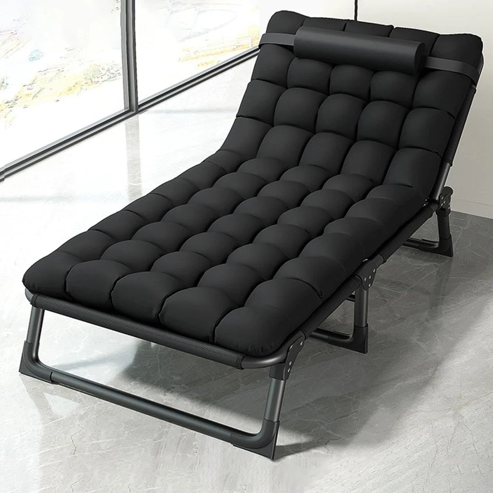 200kg Campingbett Campingliege Gästebett klappbar Sonnenliege Feldbett Liege XXL - Bild 3 von 4