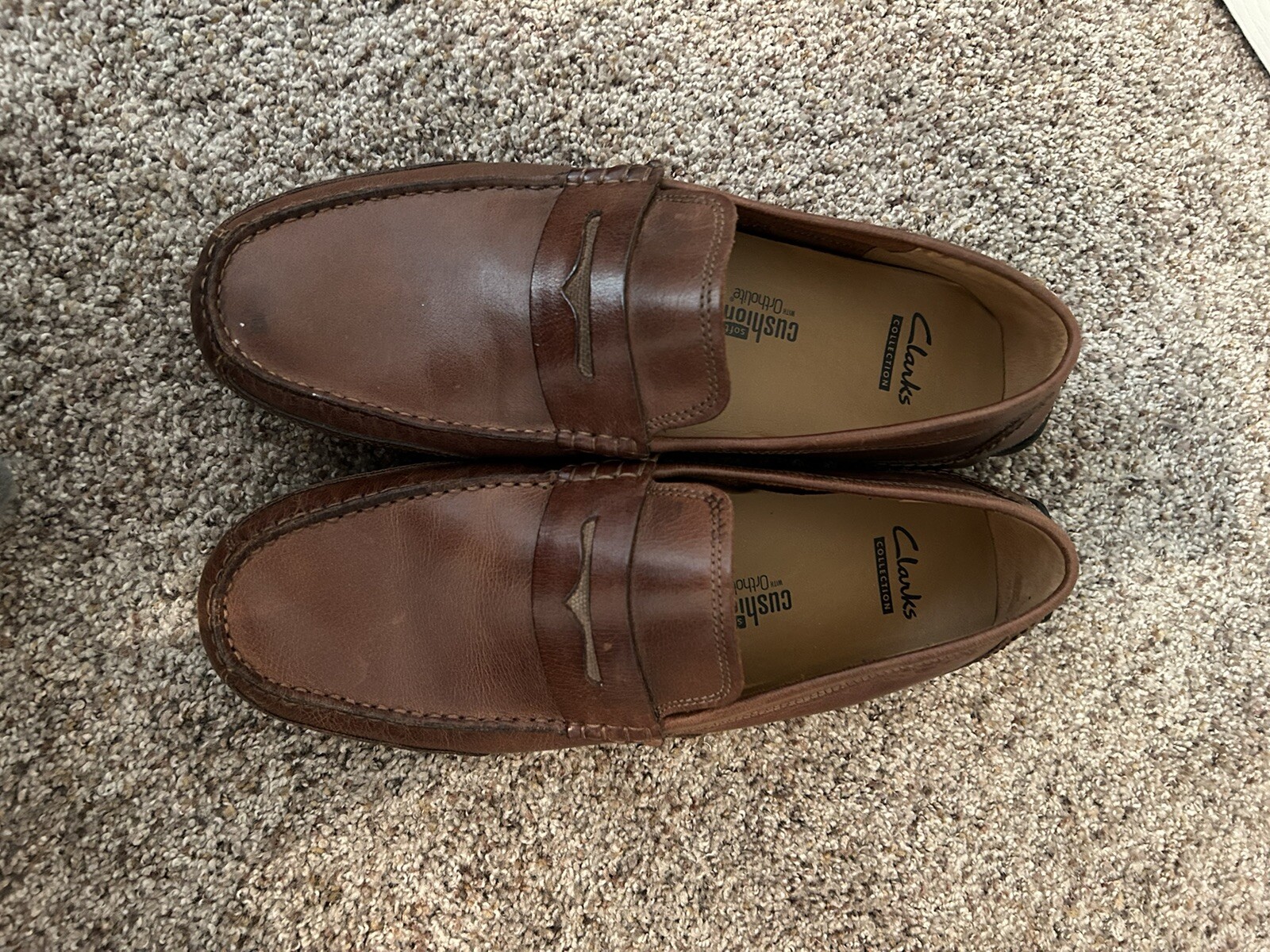 Clarks Mens 11M Ashmont Race Tan Brown Leather Loafer… Gem