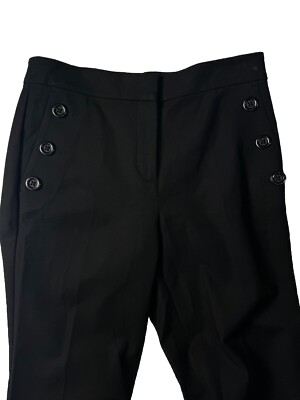 Ann Taylor Factory The Sailor Flare Black High Rise Full Length Sz 4 NEW