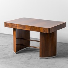 TAVOLO DA PRANZO ART DECO' IN LEGNO DESIGN ANNI '40 VINTAGE MODERNARIATO