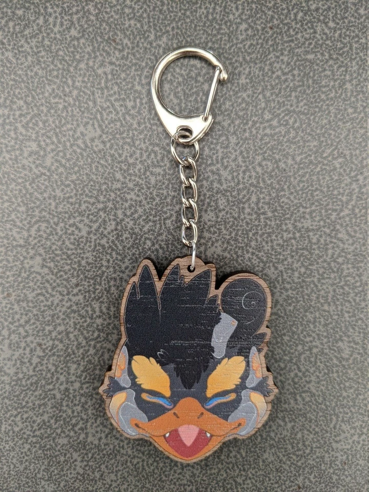 Mega Man / Rock Man - REGGAE the Bird 2.0" Llavero con dije de madera; Nuevo Foto 2 de 4