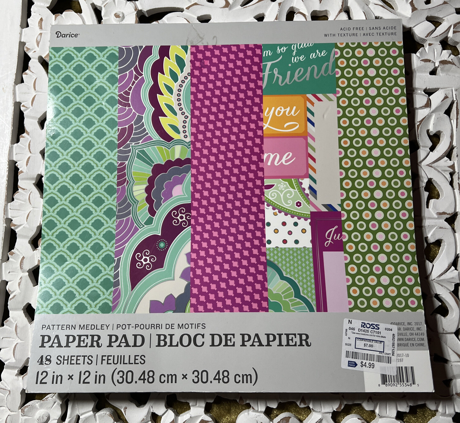 DARICE 12x12 Scrapbook Paper Card Stock Pad 48 Sheets ACID FREE eBay