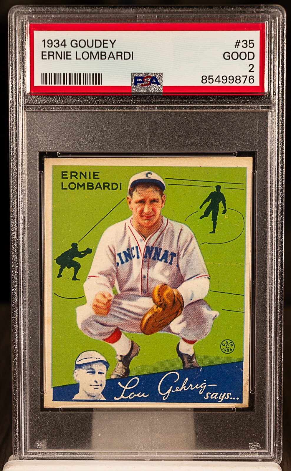 85499876 ERNIE LOMBARDI 1934 Goudey SET BREAK 35 RC Rookie PSA 2 HOF eBay