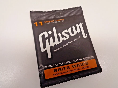 GIBSON GUITAR STRINGS 11 14 18 28 38 50 MEDIUM LIGHT BRITE WIRES ELECTRIC 6 PK!