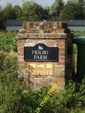 Photo 6x4 Priory Farm sign Goose Green/TM1187 At the entrance to Priory  c2016