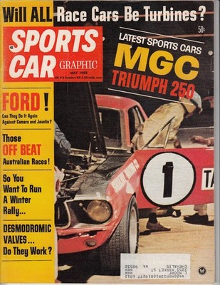 Sports Car Graphic May 1968 - MGC Triumph 250 / Will All Race Cars Be Turbines?