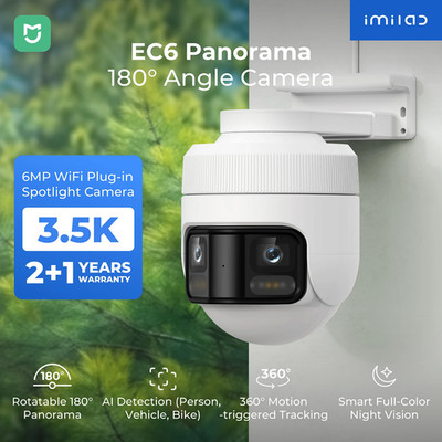 IMILAB EC6 3.5K 180° PTZ Outdoor Security Camera Dual Lens Color Night Vision