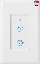 Nexete Smart Wi-Fi Double Light Switch, 2 in1 Single Pole Switch Compatible