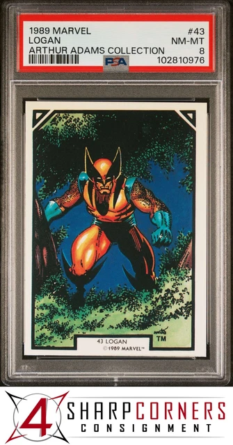 1989 MARVEL ARTHUR ADAMS COLLECTION #43 LOGAN POP 3 PSA 8