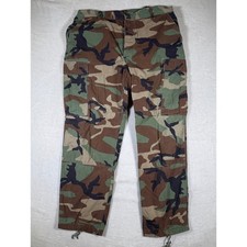 Vintage Woodland Camo Cargo Pants Military Style Workwear Mens Large Short