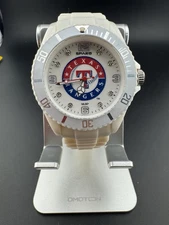 Texas Rangers Sparo MLB White Silicone Watch - Men’s Quartz Analog