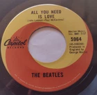CANADA!!! VG+/NM- THE BEATLES All You Need is Love/Baby, You're 1967 CAPITOL 45