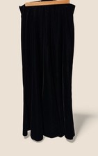 Vtg 80s Black Velvet Skirt Goth Grunge Timeless Old Money Academia Med Witchy