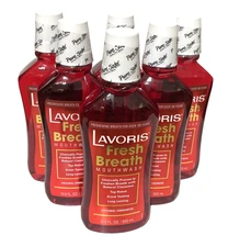 6 Lavoris Fresh Breath Mouthwash Original Cinnamon   16.9 oz (500 ml) Lot of 6