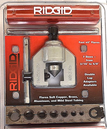 RIDGID Flaring Tool 345 3/16–5/8 in. 45° for Copper, Brass, Aluminum, Steel Tube