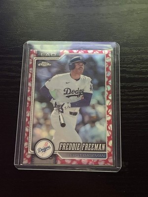 2026 Topps Chrome Baseball, Freddie Freeman Baseball Seems Refractor #159
