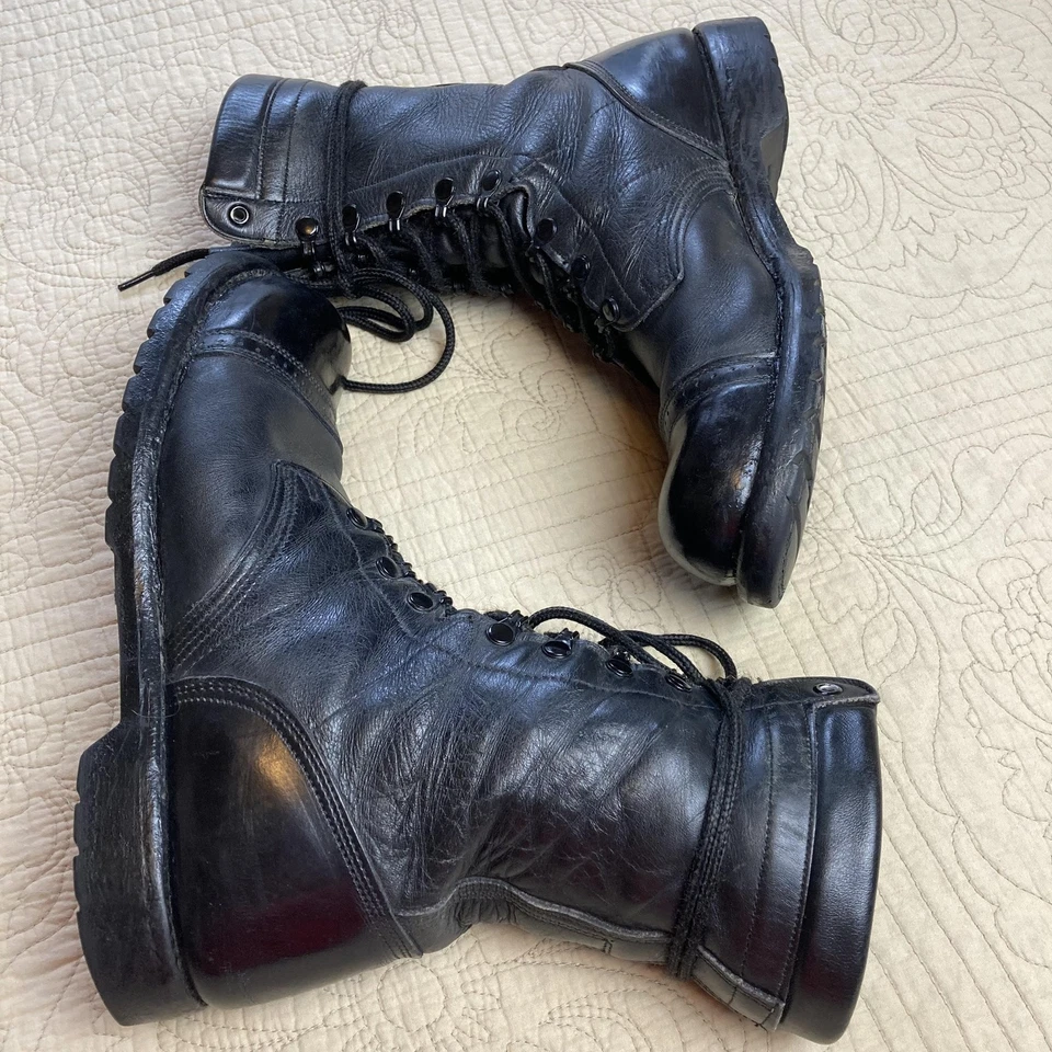 Botas de Salto Corcoran para Hombres Cuero Negro Puntera paracaidista Vibram Hechas en EE. UU. Foto 4 de 4