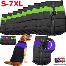 Waterproof Padded Pet Vest Jacket Warm Puppy Dog Winter Small Large Coat S-7XL