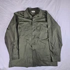US Army OG-107 Shirt Cotton Sateen VTG Vietnam 60s Olive Green Fatigue Military