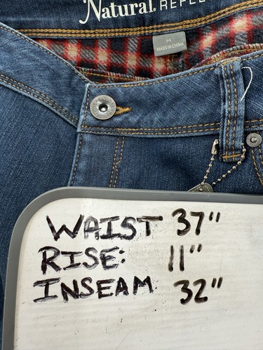 Natural Reflections Fleece Lined Denim Jeans Women's 14 Relaxed Straight NEW - Picture 8 of 8